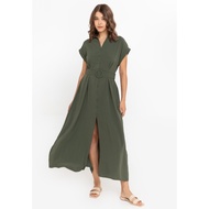 Badomoda CAZA Belted Maxi Shirt Dress