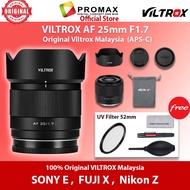 VILTROX 25mm f1.7 AF APS-C Lens for (SONY E , FUJI X , NIKON Z) 100% Original Viltrox Malaysia