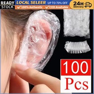 Hairdressing Shower Earmuffs 100PCS Disposables Thicken Ear Cover Plastic Protector for Dye Shampoo 