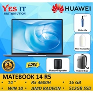 Huawei Matebook 14 Laptop ( R5-4600H, 16GB, 512GBSSD, AMD Radeon, 2YW ) FREE Bagpack+Mini Humidifier+Umbrella+Speaker