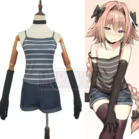 FGO Fate/Apocrypha Rider of Black Astolfo Sailor Suit Daily Wearing Outfit Uniforms Cosplay Costume 