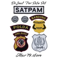 EMBROIDERY, BADGE, EMBLEM, WEST JAVA SECURITY OFFICER ATTRIBUTES, ONE SET
