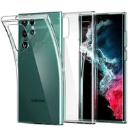 โปร่งใสกันกระแทกเคสโทรศัพท์สำหรับ Samsung Galaxy ss S24 S23 S22 S21 S20 Ultra FE S10 Note 20 Ultra 10 9 Plus Lite 4G 5G 2023