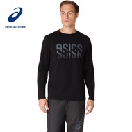ASCIS Men HEX COTTON Long Sleeve Tee in Performance Black