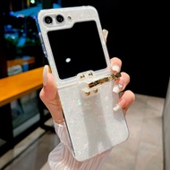 เคสพลิกสวยงามสำหรับ Samsung Galaxy Z มีห่วงใส่ในเครื่อง Samsung Z Flip5 Flip Z 5เคสโทรศัพท์ป้องกัน