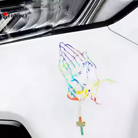 1Pcs Light My Way Motorcycle Stickers Waterproof DIY Car Windows Rear Windshield Motorcycle Body Uni