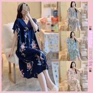 Kaftan Baju Tido Kelawar Women Nightgown Pijamas Floral Pattern Sleepwear Women Pajamas Girls Girl [Sale] PJ011