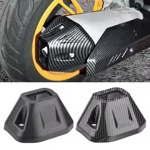 Motorcycle Muffler Tip Cover Glossy Carbon Fiber Black Exhaust Pipe Tip Cover Garnish Accessories Fo