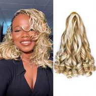 12/16/24 Inch Pre-Stretched French Curly Braiding Hair, 1/3/8 Packs, Lightweight Synthetic Hair Exte