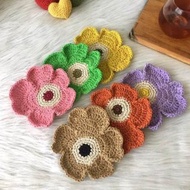 純手作北歐風Marimekko 罌粟花純綿杯墊/飾品墊