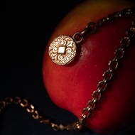 1890s 法國 幾何圖騰包金懷錶鍊 (可做手鍊使用)