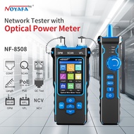 NOYAFA เครื่องทดสอบสายเคเบิลเครือข่ายใน NF-8508สาย LAN เครื่องวัดกำลังไฟฟ้าแอลซีดีแสดงผลวัดความยาวเค