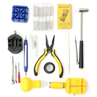 19Pcs Watch Repair Tools Kit Set Case Opener Link Spring Bar Remover Tweezer