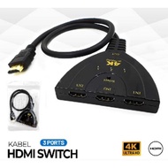 Hdmi Switch 4k 3 port / HDMI switcher 3port / HDMI cable branch 3 4k