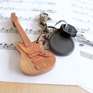 【樂器系列】貝斯鑰匙圈 Bass // 櫻桃木製 鑰匙圈 掛件 吊飾