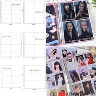 LEMONTRE8EDY A4 Kpop Photocard Binder, DIY Multiple Pockets Photo Album Refill Pages, Card Sleeve PP