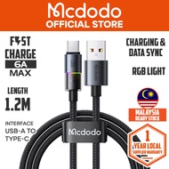 Mcdodo CA817 / CA818 / CA819 / CA820 Fast Charging Cable With 7 Colorful Lights 1.2m