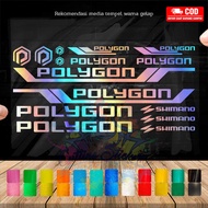 Cutting Stiker Polygon Set Dewasa Variasi Sepeda Sticker Frame Aksesoris Body Mtb Lipat
