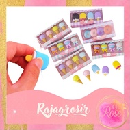 Rosegold - S5673 Cute Eraser Set / Ice Cream Donut Lollipop Pencil Eraser / Pencil Eraser Set / Cute