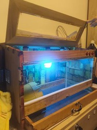 堅固木製爬蟲箱/龜箱