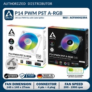 Arctic P14 Pwm Pst A-Rgb - Case Fan, 140 Mm Pwm, Optimised For Static Pressure Pc Fan 140mm Fan