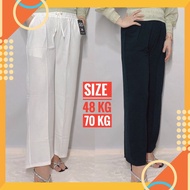 Super Cool long wide-legged linen pants with elastic waist for women