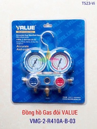 Bộ đồng hồ nạp gas R410 đôi VALUE VMG-2-R410A-B