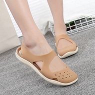 Spot2019 New Wild Non-Slip Student Soft Bottom Jelly Baotou Beach Sandals Hole Shoes Plastic Sandals Female Summer V808