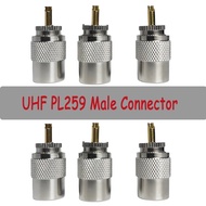 Penyambung Lelaki UHF PL259 dengan Kehilangan Rendah untuk Kabel Koaksial LMR-400 RG8 RG59 RG60 Peny