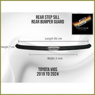 ▩ ∏ ﹊ REAR STEP SILL/REAR BUMPER GUARD FOR TOYOTA VIOS (2019 TO 2024) BLACK