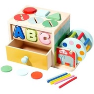 Shape Matching Toy Educational Wooden Activity Center Baby Activity Cube for Activity Sensory Explor