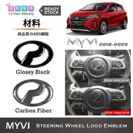 Awesome2u Perodua Myvi 2018-2022 Steering Wheel Logo Emblem Frame Trim Accessories Myvi Gen3 Gm3 Fac