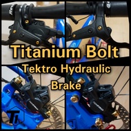 Titanium Tektro Hydraulic brake Bolt upgrade kit - Auriga  Titanium Screw Bicycle MTB Grade 5 Singapore