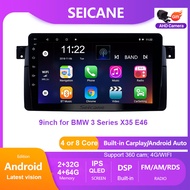Seicane 9 นิ้ว QLED หน้าจอสัมผัส Android เครื่องเสียงรถยนต์เครื่องเล่นสเตอริโอสำหรับ 1998-2006 BMW 3