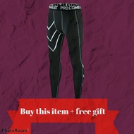 premium quality men tight running tight pants fitness sportwear man running tight pro combat running