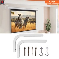 Wall Mount Projector Screen Brackets Adjustable Movie Projector Screen L-Shaped Hook