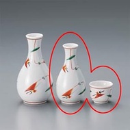 Sake Set Akae Tsuyu Sokkuri (Small) + Cup Set [Tokkuri 160cc, Cup 0.2 x 1.6 inches (5 x 4.2 cm), 1.7