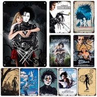 Edward Scissorhands Old Movie Metal Poster Decorative Plate Bar Wall Metal Tin Sign Metal Signs Home