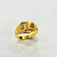 22k / 916 Gold Alphabet Ring Lightweight