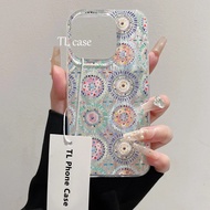 Gradient matte phone case Ethnic style pattern iphone X XS XR 7 8 14 15 PLUS 11 12 13 14 15 16 PRO M