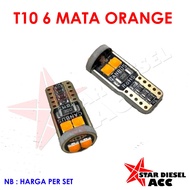 SUPER BRIGHT LED LIGHTS SUPER BRIGHT LED CITY LIGHTS AMBER LED LIGHTS 2835 SMD T10 QUALITYORANGE