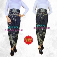 Rok Lilit Warp Skirt Serut Songket Jumputan Batik Wanita Bawahan Kebaya Kondangan Nikahan Wisuda Mod