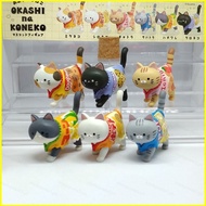 ST3 6pcs Okashi na Koneko Mascot Figure Dolls Gift For Kids Home Decor Ornament Home Decor Cute Cat 
