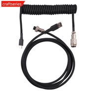 CRAFTSERIES 3M Type C Mechanical Keyboard Coiled Cable USB Keyboard Wire Mechanical Keyboard Desktop