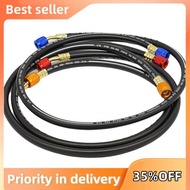 1.8M 3 Set Black Anti-Explosion Refrigerant Tube 1.8M 3 Pcs Refrigerant Tube Hose Tube Kit for R12, 