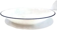 Corelle Dinnerware 20 ounce Family Style Pasta/Salad Corningware Serving Bowl White with Blue Band, Set of 6