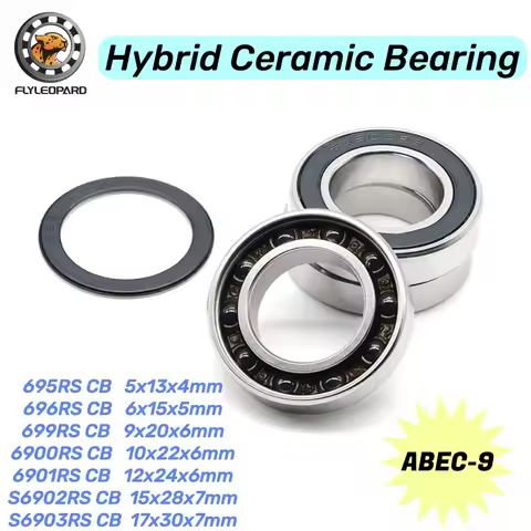 6900RS Hybrid Ceramic Bearing 10x22x6mm ABEC-9 1Pcs Bicycle Bottom Brackets & Spares Si3N4 Ball Bear