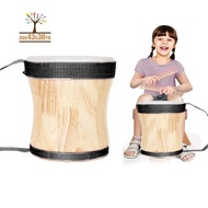 Wood Djembe Drum Set Kids Djembe Drum Set for Early Education and Children'S Percussion (Black)