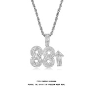 88RISING Diamond-Studded Hip-Hop Necklace Pendant Original Style Seven Brothers Rich Brian Ma Siwei