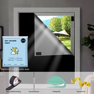 Perforation-Free Velcro 420D Oxford Cloth Full Blackout Curtains Sunscreen Cuttable DIY Sunshade